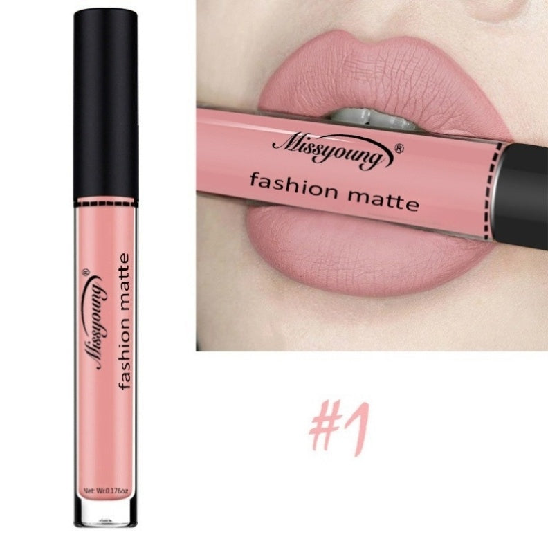 Lip Gloss Liquid Lipstick Non-Stick Cup Matte Makeup Lip Gloss Liquid Lipstick Non-Stick Cup Matte Makeup